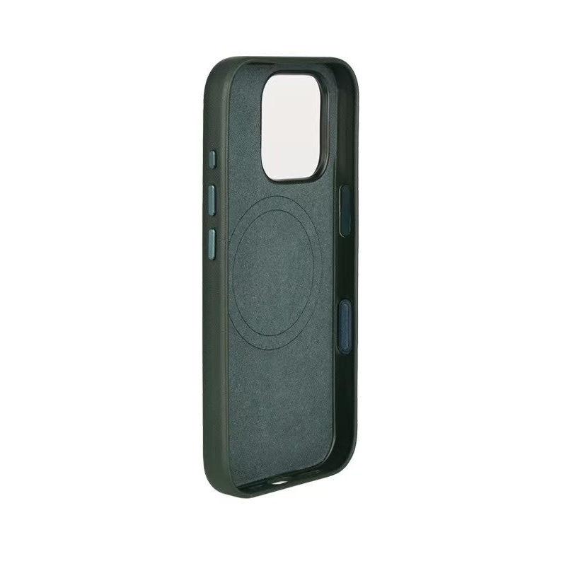 Quality Leather Phone Case Cover with MagSafe for iPhone 13 14 15 Pro ProMax with Back Logo GZW