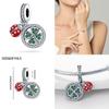 100% 925 Silver Heart Shaped Four Leaf Clover Ladybug Charms Fit Original 925 Women Bracelet DIY Jewelry Making Gift