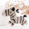 Diamond studded, Zebra keychain, Year of the Horse, Metal Pony Key Pendant, Creative Gift