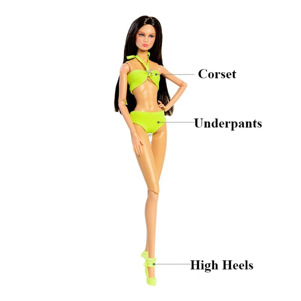 New Handmade 30Cm Doll Clothes Candy-Colored Female Swimsuit Bikini For Dolls /Supermode Dolls Accessories Girl Toys