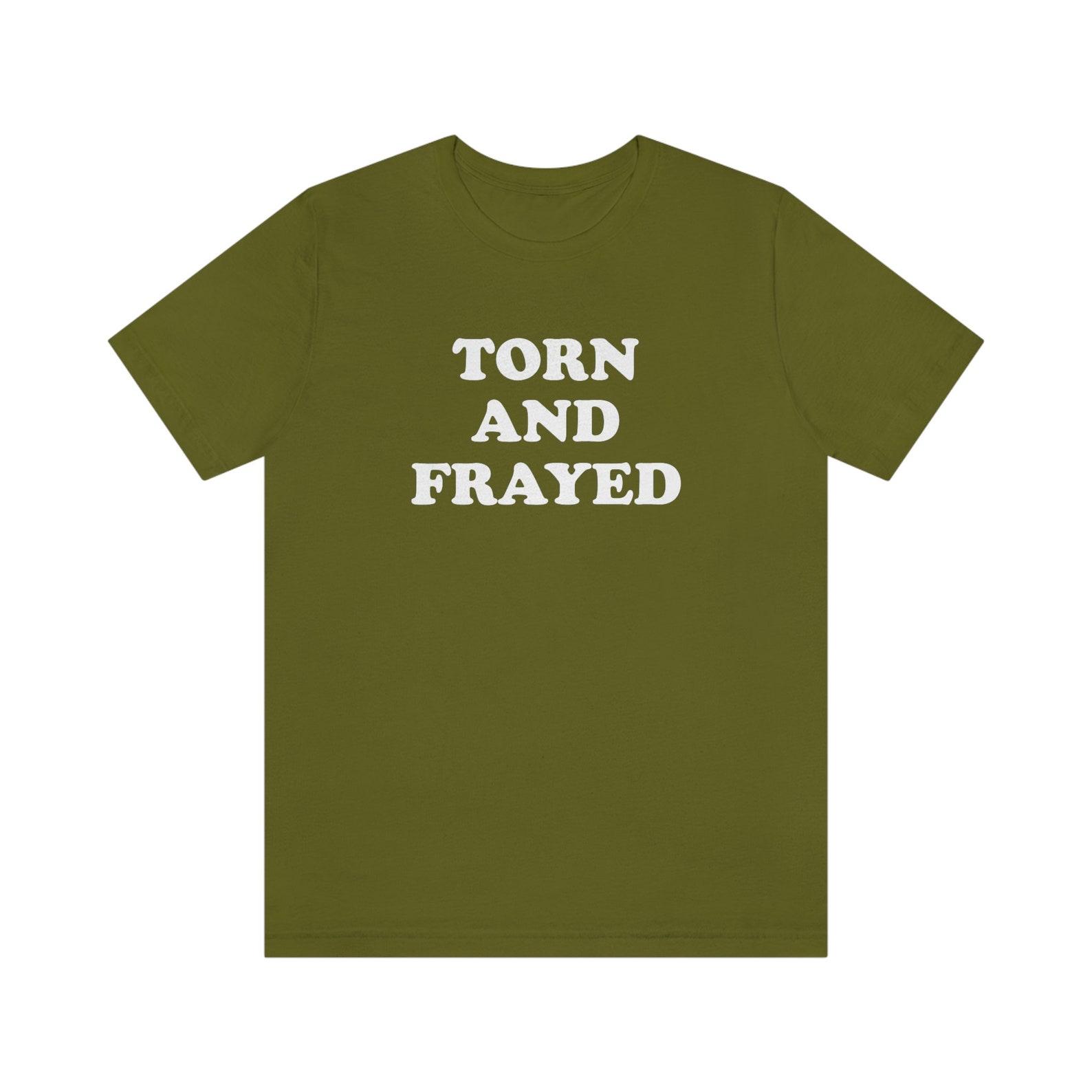 Torn And Frayed Classic Rock T-Shirt, Rock and Roll Phrase, Spent, 70s Gift, Rock And Roll T-Shirt, 70s Nostalgia, Bummed, Music T-Shirt L