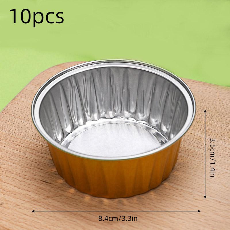 10pcs Baking Aluminum Foil Pan Air Fryer Liners Oven Tin Box Reusable Food Foil Tray  Aluminum Packaging Box BBQ Tools