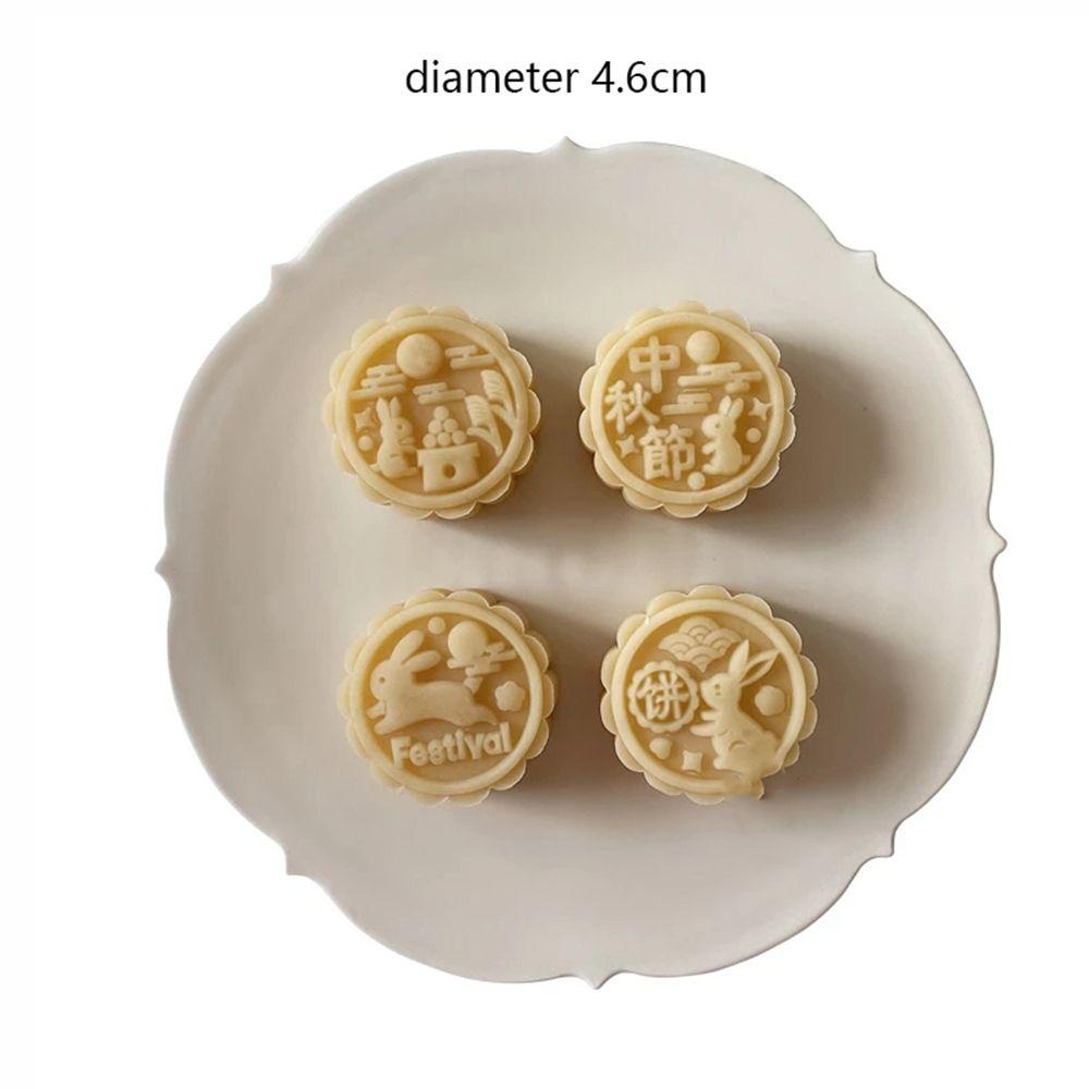 Pastry Accessories Manual Pressure Easter Moon Cake Mould Bakeware Kitchen Tools Rabbit Dance Shape