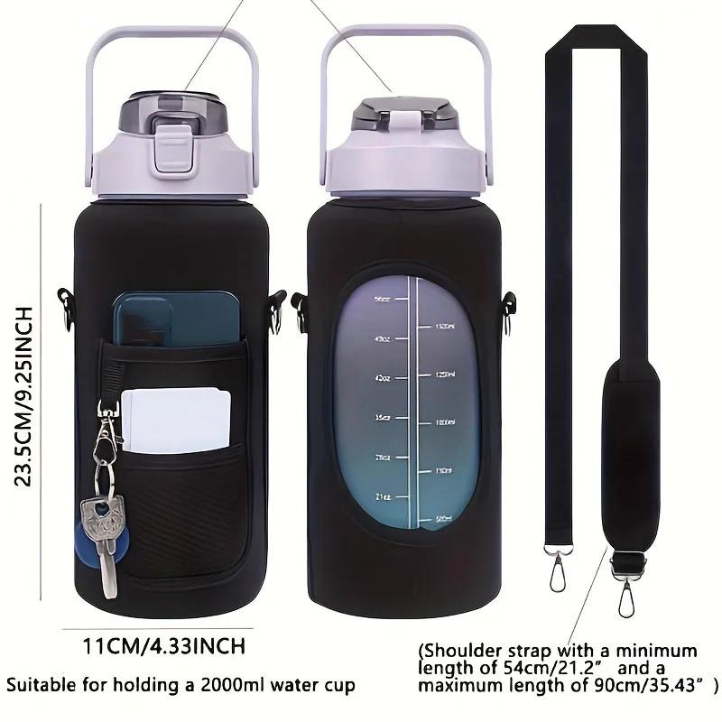 1pc-Outdoor Sports Kettle Cup Protective Case Large Capacity Cup Set Storage Key Mobile Phone Storage