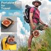 90° Folding Outdoor Solar Fan Folding Design Portable Tent Fan  Hiking Trip