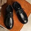 Men Luxury Designer Low Top Comfortable Lace Up Round Toe Casual Leather Ankle Work Shoes British Style Leather Shoes for Men