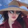 High-End 2026 European & American Women's UV Protection Oval Metal Sunglasses