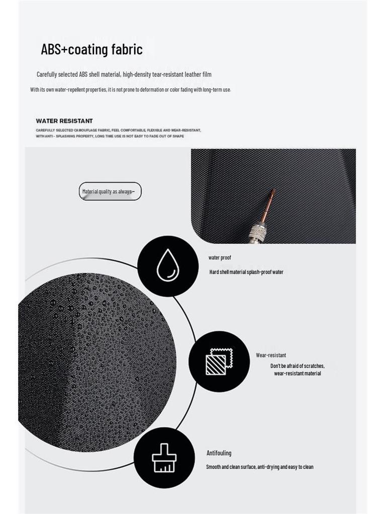 Men's Large Capacity Hard Shell Business & Student Laptop Backpack