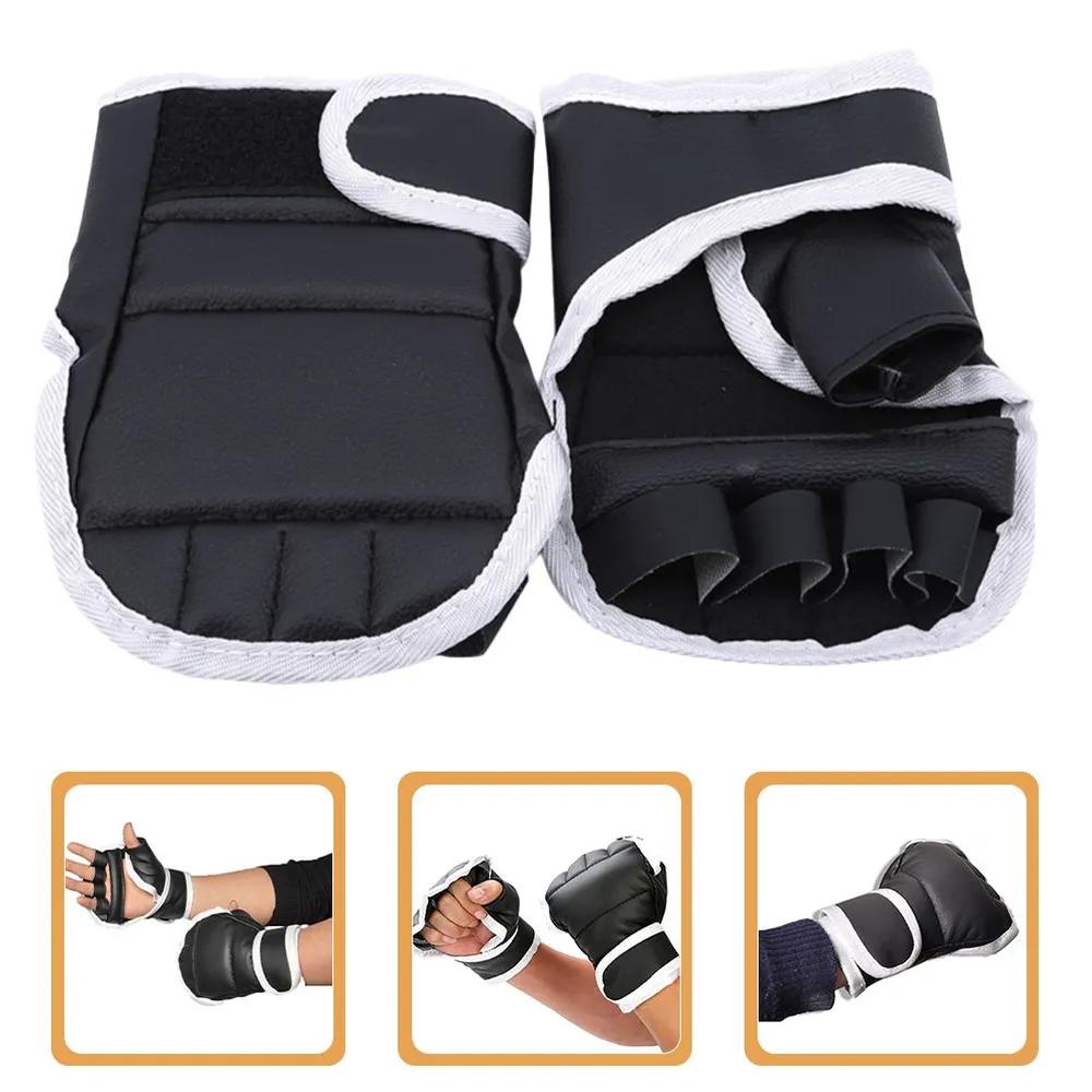 1Pair Half- Finger Adjustable Training Mma Gloves Xl For Men And Women Ideal For Boxing And Kickboxing With Wrist Support And An