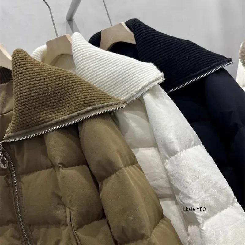 Coats for Women Winter Cotton Jacket Lapel Collar Thickened Velvet Windbreaker Loose Casual Coat Top