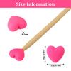 6pcs/set Knitting Needle Point Protectors Point Needle Stoppers Heart Shaped Stitches Stoppers Needle Caps Knitting Accessories