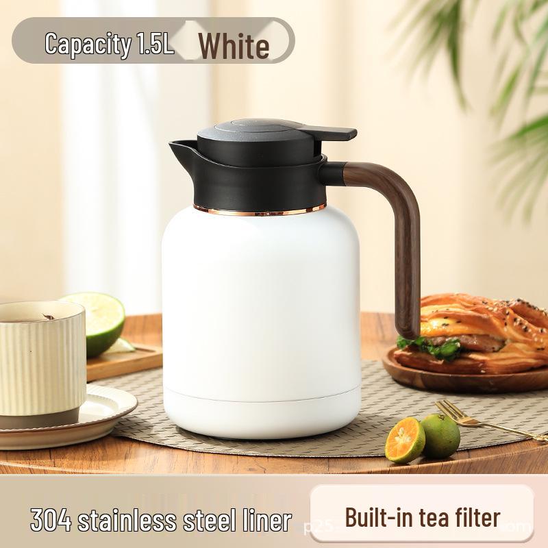 304 Stainless Steel Insulated Large Capacity Kettle with Filter for Tea and Water Separation