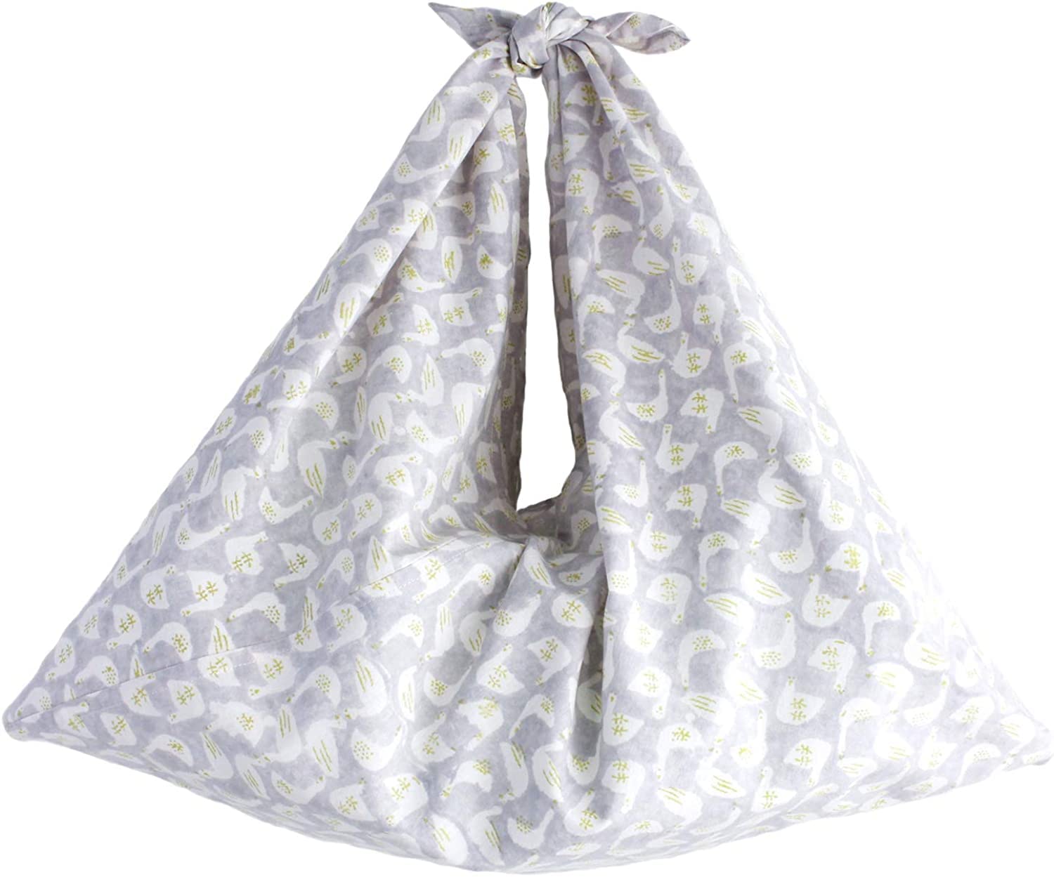 

Woodblock dyed block print Azuma bag L size Swan [alin] (gray) сірий колір