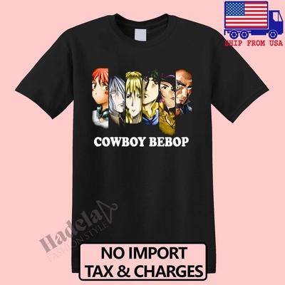 COWBOY BEBOP ANIME CAST Men's Black Size S-5XL