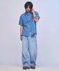 SOMEPLACE MAN Rivet Double Pocket Stitch Detail Oversized Wide Denim Pants _2 Colors