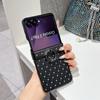 Custodia Anello Lusso Pelle Diamante Glitter per Samsung Galaxy Z Flip 7 6 5 4 3 5G Flip7 FE Protezione Cerniera Cover Antiurto
