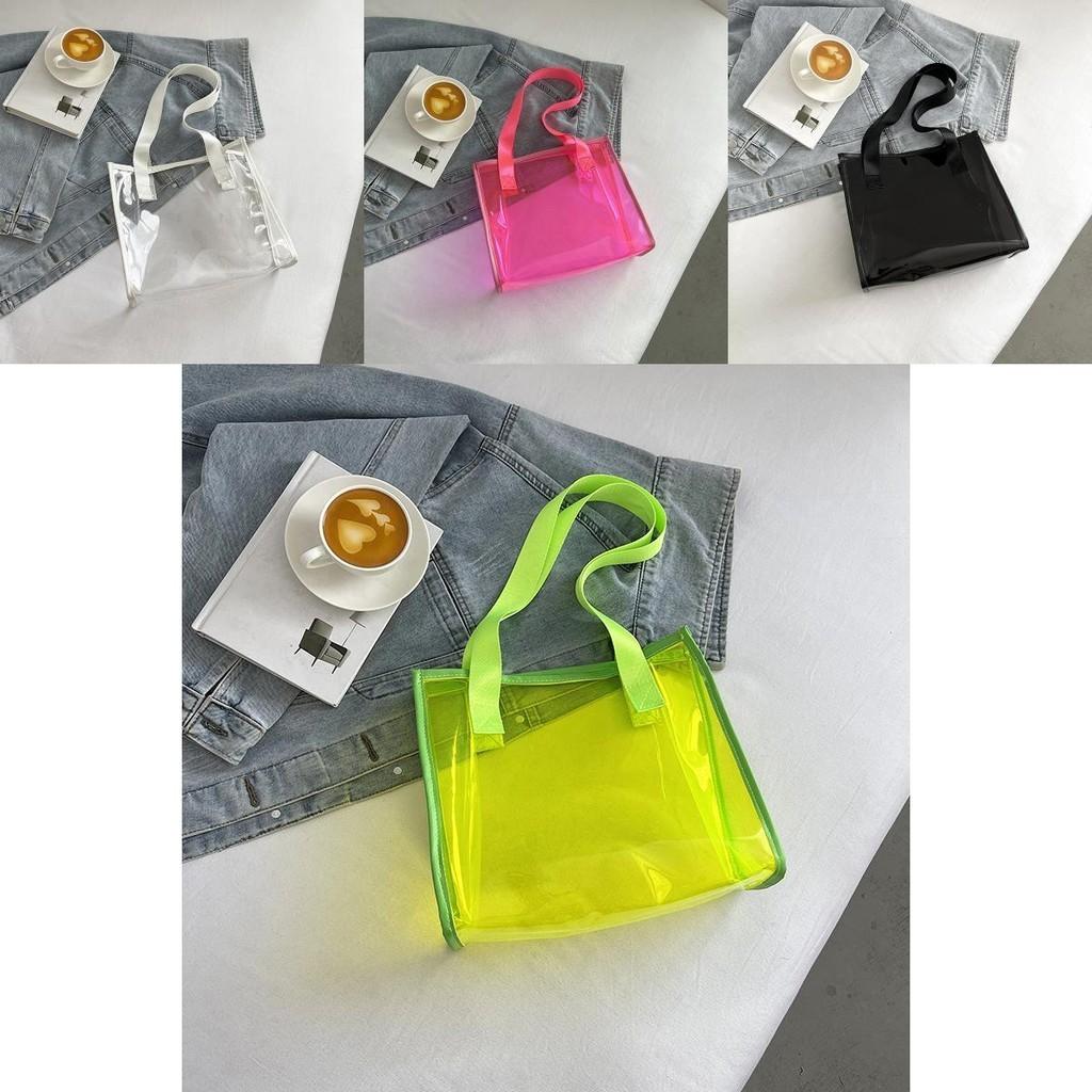 Fashionable Street Style Pvc Tote Bag 2023 Summer Trendy Women's Handbag