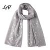 Soft Blend Shawl Glitter Sparkly Foil Snowflake Print Scarf for Women Christmas Decorative Theme Wrap Fall Winter Lightweight Fabric Gift