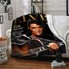 Elvis Returns Flannel Blanket Super Soft Warm Cozy Blanket for Sofa Bed Office Travel All‑Season Home Decor Gift