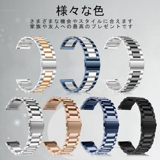 LuFiYa Uhrenarmband Gürtel 18mm 20mm 22mm 24mm Ersatz Edelstahl Armbanduhr Metallarmband Business Stil Einstellwerkzeug Enthalten Schwarz (22mm)