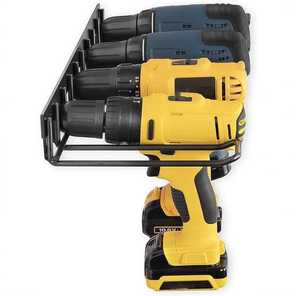Heavy Duty Power Tool Rack Wall Mounted Power Storage Shelf Premium Electric Drill Holder Garage