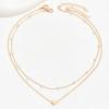 Double-Layer Heart Pendant Pearl Choker Necklace for Women