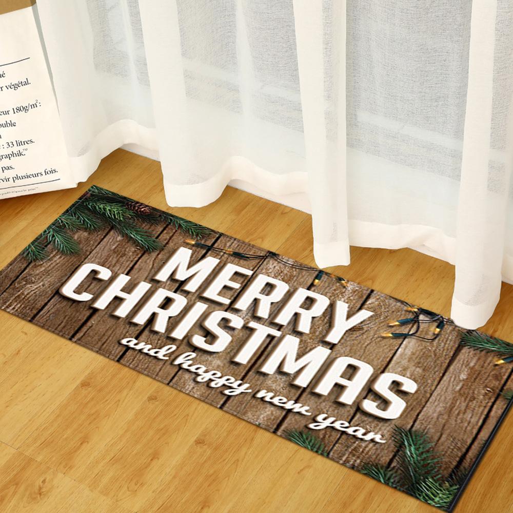 Christmas Porch Entrance Mat Kitchen Absorbent Strip Bathroom Non-Slip Mat Bedroom Living Room Carpet Floor Mat