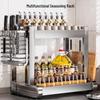 Stainless Steel 3-Tier Kitchen Spice Rack