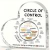 Kontrollcirkel-skylt för medvetenhet om mental hälsa - Fokusera energin på det du kan kontrollera, ingen elektricitet behövs Skrivbords- och bordsdekoration, Inspirerande Pa