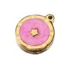 5pcs Gold Color Stainless Steel Enamel Moon Love Medal Heart Charms Pendants for DIY Earrings Necklace Jewelry Making Supplies