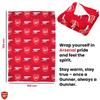 Arsenal FC Polyester Checkered Fleece Blanket