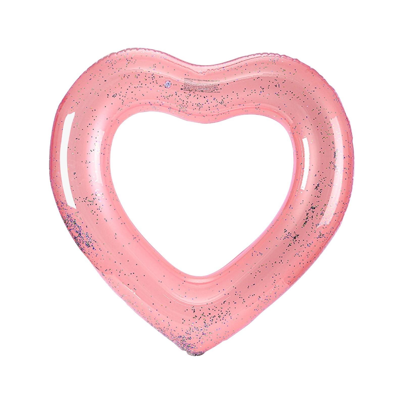 Swimming Circle With Heart Sequin Ball Pool Float Pet Inflatable Mattress Children s Swimming Circle For Toddlers Floating