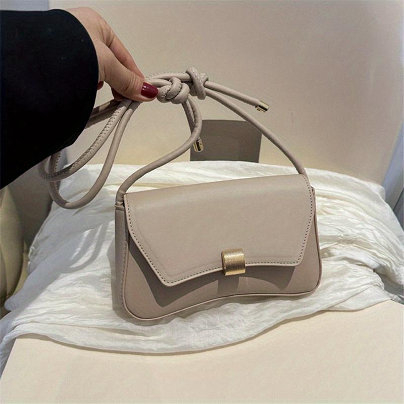 Fashionable Women Solid Color Leather Underarm Bag, Adjustable Korean Version Single Shoulder Crossbody Bags, Suitable for Party