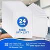 24 Pack 12 X 9 Ft 0.4 MIL Large Painter’s Plastic Drop Cloth Painting Sheet-Light & Durable Dust Cover-Clear Plastic Sheet-Plastic Sheeting-Plastic