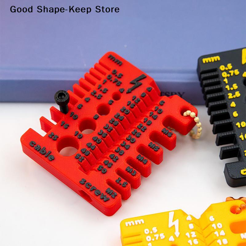 dailyPortable Nut And Drill Bit Thread Checker Screw Drill Bit Gauge 3D Printed Wire Screw Measuring Tool For Nuts Bolts Threads