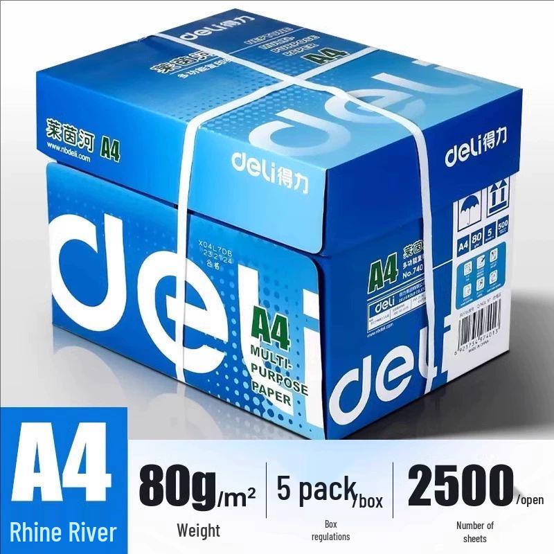 Deli A4 70g Printing Paper, 500 Sheets, Double-Sided Office Draft Paper.