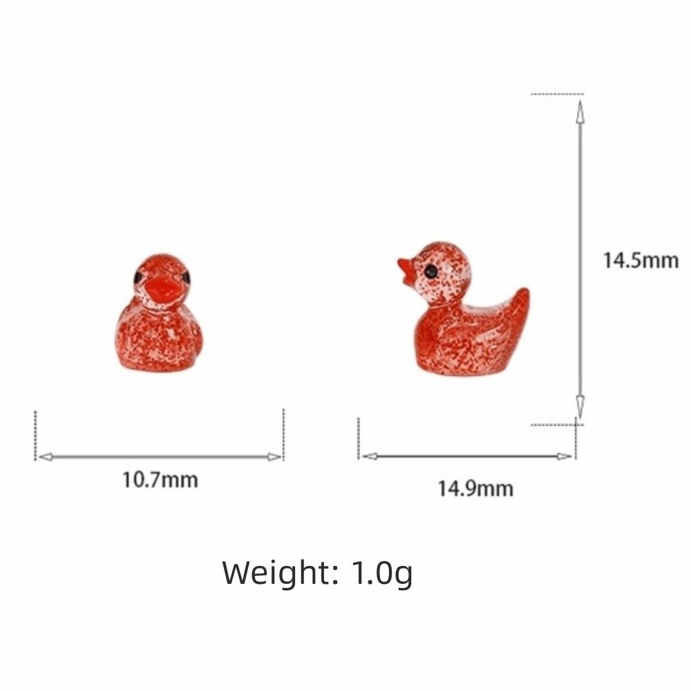Glittering Resin Duck Figure Toy Mini Small Mini Tiny Ducks Miniature Duck Ornament Landscape