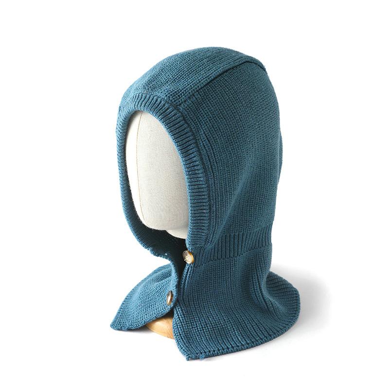 Winter Skullies Beanies Hat Buttons Bib Men Warm Windproof Cap Women Wool Scarf Caps Balaclava Mask Gorras Bonnet Knitted Hats