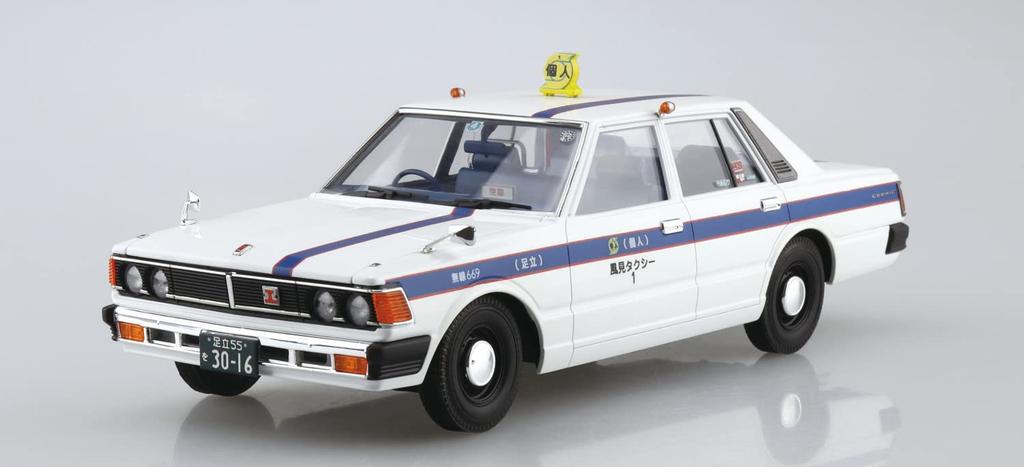 Aoshima Bunka Kyozai The Model Car Series 43 430 Cedric Sedan 200STD Private Taxi Plastic Model Kit Co., Ltd. (AOSHIMA) 1/24 No. (Molded Color)
