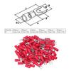Fork Terminal Connector 100Pcs Set Kit for Equipment, Sturdy Copper Material, Insulated Terminal, Prevent Wire Bifurcation