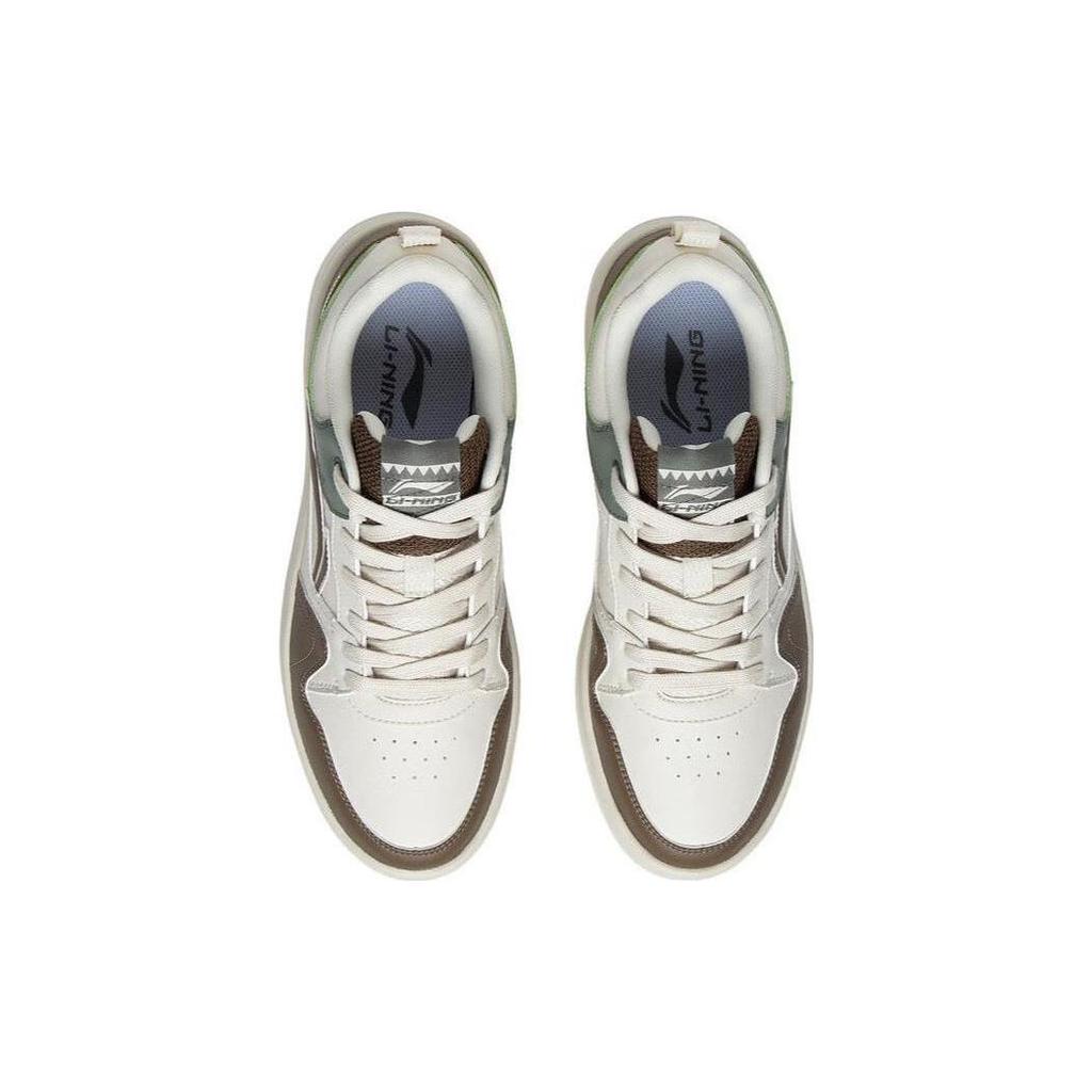 Chaussures de Skateboard Li Ning Line 2.0 Résistantes à l'abrasion Respirantes Basse Tige Homme Blanc Ambre AGCT337-2