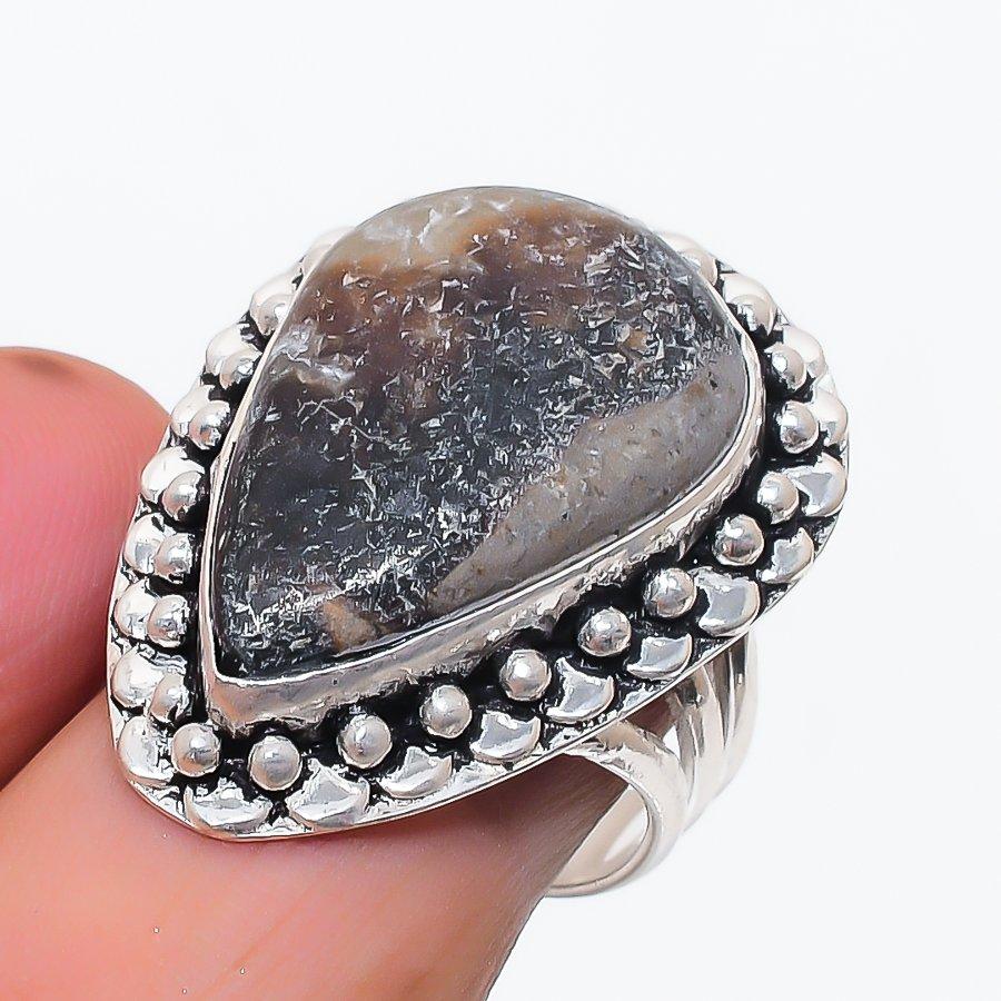 Septerian Stone Gemstone 925 Sterling Silver Jewelry Ring Size 8