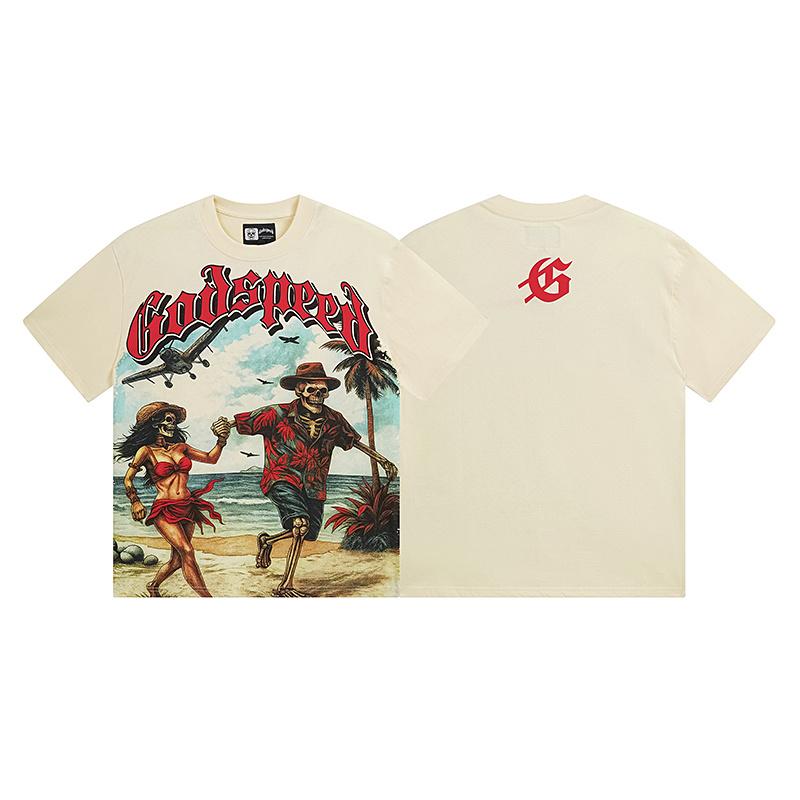 

Vintage Washed Tropical Beach Skeleton Hip Hop Tee XL