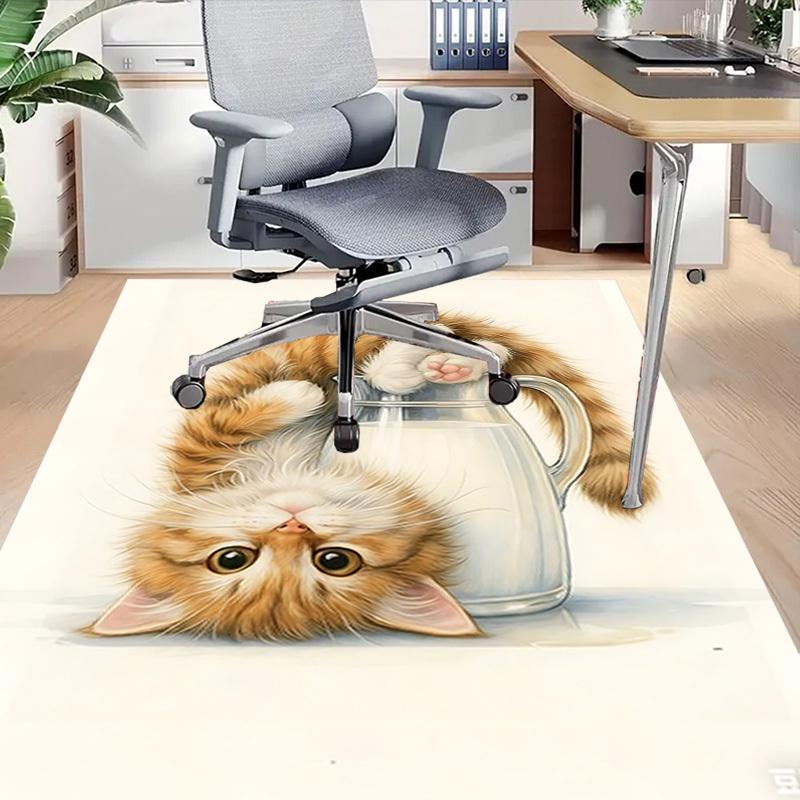 1PC cat milk Extra Large Non Slip Floor carpet, Office, family, bedroom Large Area Rug Indoor Rugs, Vibrant Colors