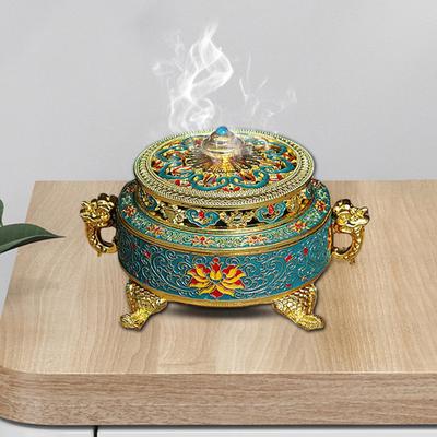 Kupferfarbener Lotus Räucherstäbchenhalter Räucherschale Feng Shui für Teestube Meditation