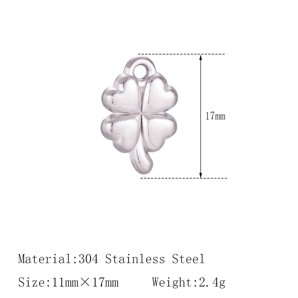 3Pcs Bee/Violin/Coconut Palm/Hearts Charms Stainless Steel Necklaces Bracelet Pendants Handmade Craft DIY Jewelry Making Finding