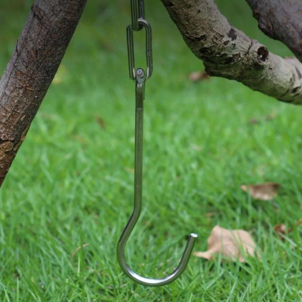 Adjustable BBQ Tripod Detachable Pot Tripod Set Camping Gear Camping Tripod Outdoor Cooking