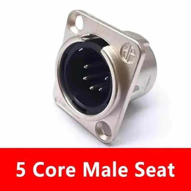 5/20/100Pcs XLR 3/4/5Pin Plug Male Female Jack XLR Socket with Copper Contact Panel Connector for Audio Microphone