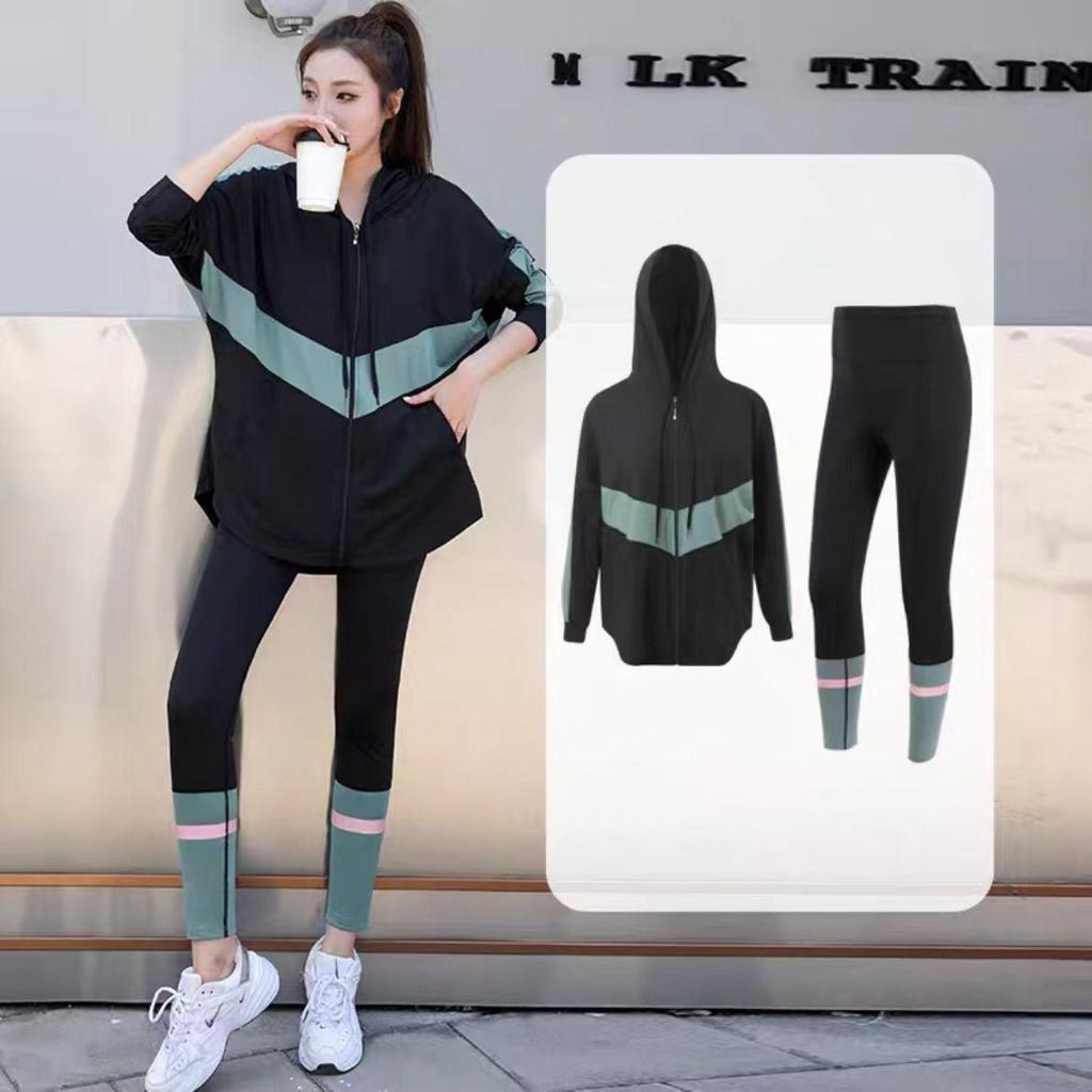 Women's Quick-Dry Long-Sleeve Sports Jacket and Yoga Set - Autumn/Winter Casual Fit