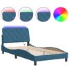 VidaXL Bed Frames with LED Lights, Upholstered Bed, Slat Base, Single Bed, Adult Bedroom Bed 3213841